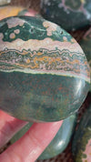Kabamby Ocean Jasper Palm Stone B (with druzy) - Medium