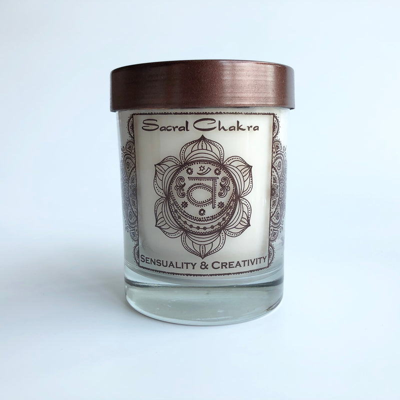 [Made in USA] Pure Soy Candle for Meditation - Sacral Chakra Svadhishthana - Sensuality & Creativity