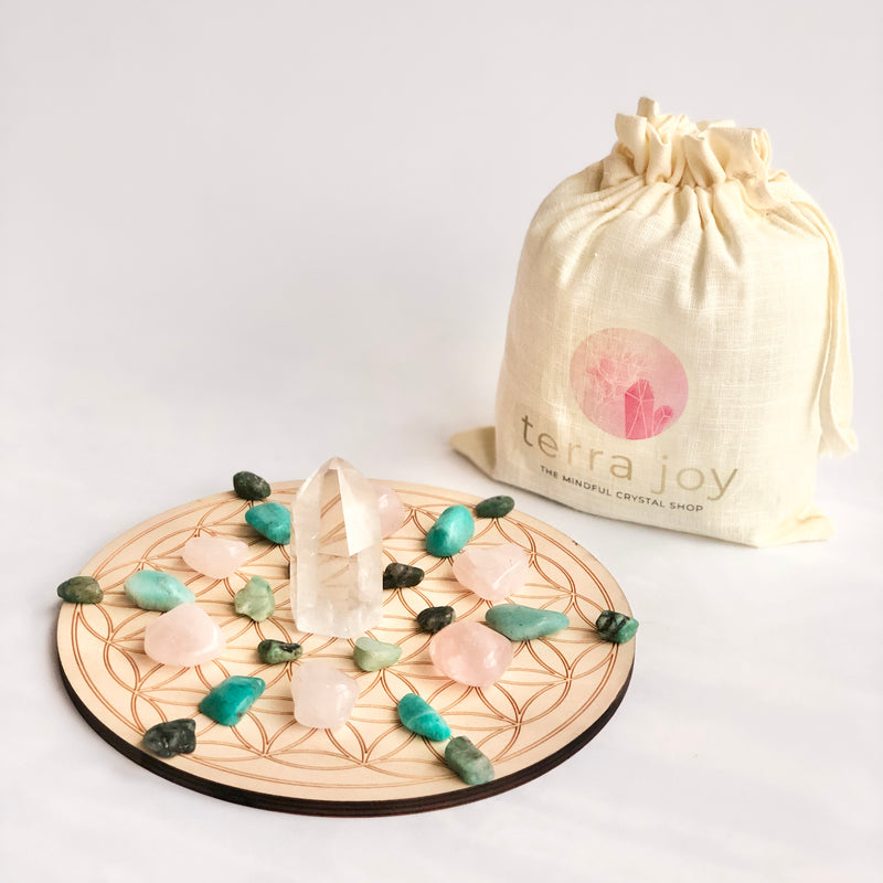 Blissful Love - Small Crystal Grid Set