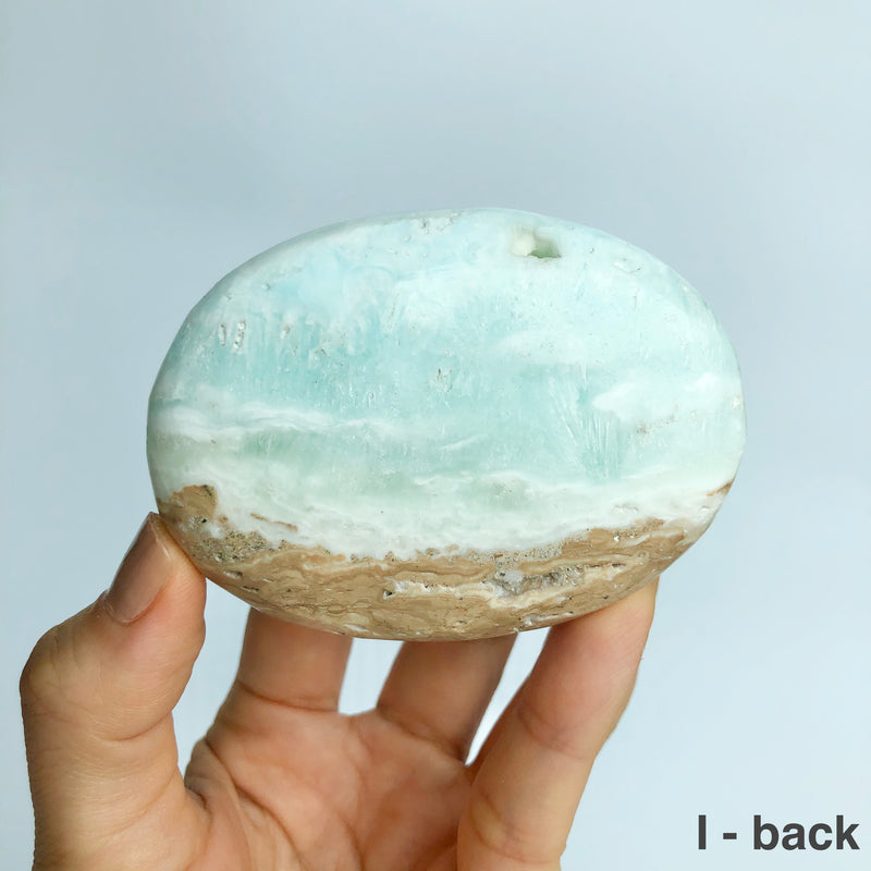 Caribbean Blue Calcite Palm Stones